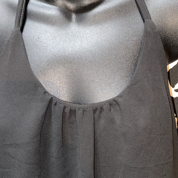 ZHOU ZHOU BLACK CHIFFON SLEEVELESS DRESS SZ - Picture 4 of 11